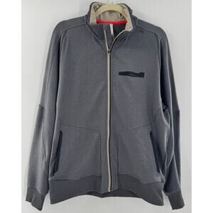 Lululemon Mens Training Gray Dark Slate Large Track Bomber Full Zip Jacket